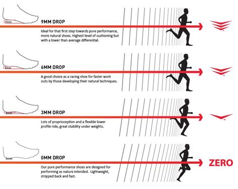 running shoe heel drop chart